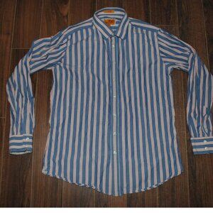 Simon Carter Carnaby St Slim Fit Button Up Long Sleeve Striped XL Shirt Chest 40